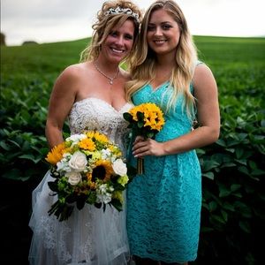 David’s Bridal bridesmaid dress in Spa- size 6